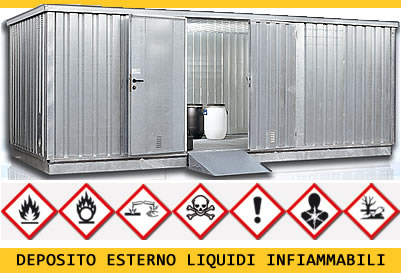 deposito container liquidi infiammabili