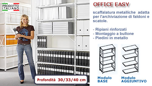 Scaffale archiviazione ufficio a bullone