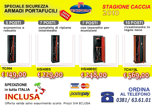OFFERTA Armadi Portafucile
