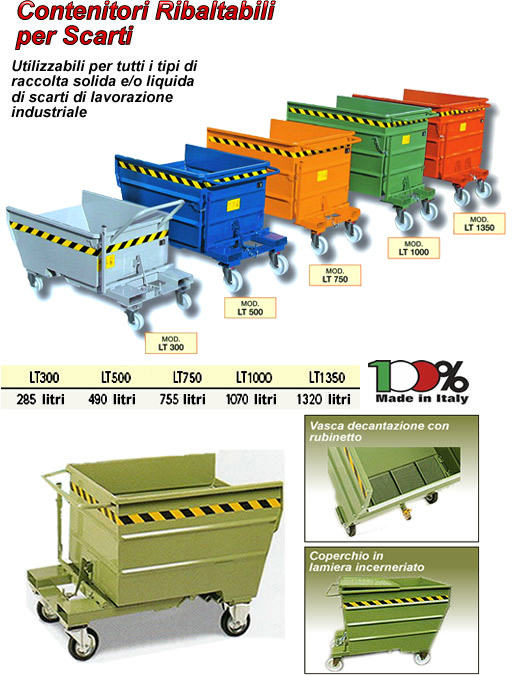 contenitori ribaltabili per scarti lavorazione