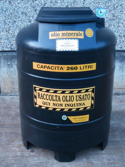 contenitori olio usato