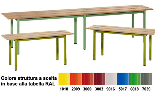 Panche con telaio colorato