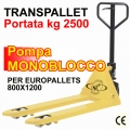 Transpallet manuale economico Kg. 2500