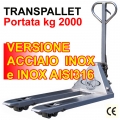 Transpallet manuale acciaio INOX