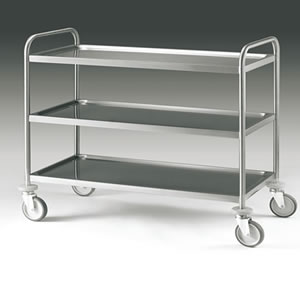 Carrello Inox a 3 piani