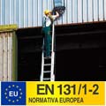 Scala professionale in 3 tronchi a sfilo manuale