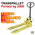 Transpallet Kg 2500  con freno a leva