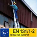 Scala professionale in 2 tronchi allungabile tramite fune