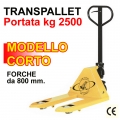 Transpallet manuale a forche corte