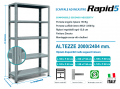 Scaffalatura modulare ad incastro H2000