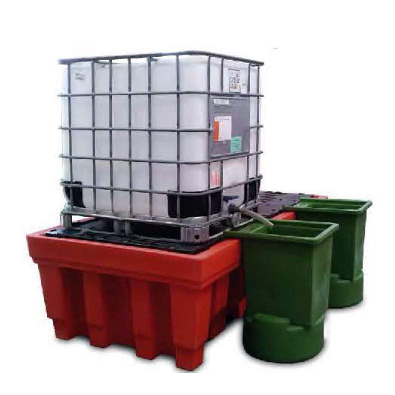Telo Protettivo Per IBC 1000L In Tessuto Oxford 420D - Con Chiusure In Velcro, Strisce Riflettenti E Custodia, Verde