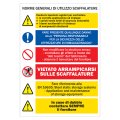 Cartelli indicazione norme utilizzo per scaffalature