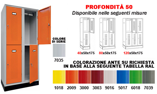 armadietto per spogliatoio