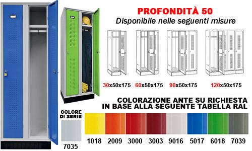 armadi per spogliatoio nuova linea