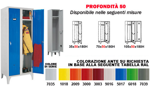 armadiettoi per spogliatoio