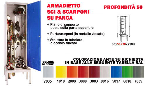 armadietto per spogliatoio