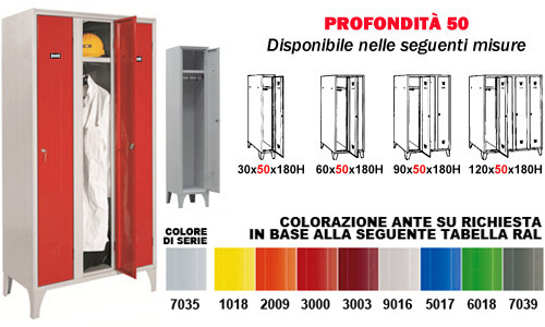 armadi per spogliatoio