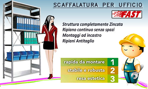 Scaffali leggeri a gancio