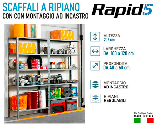 SCAFFALATURA MODULARE AD INCASTRO