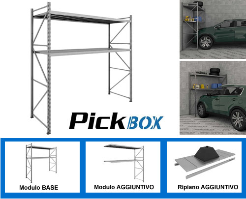 Scaffali ad incastro per garage e box