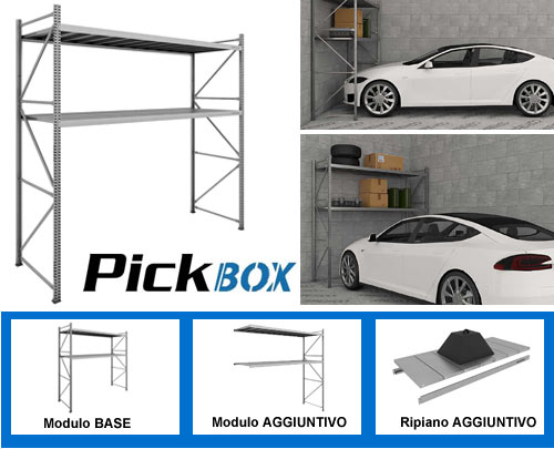 Scaffali ad incastro per garage e box