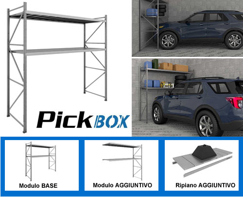 Scaffali ad incastro per garage e box