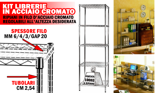 SCAFFALATURA FILO CROMATO