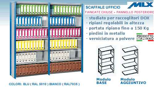 scaffali ufficio ad incastro