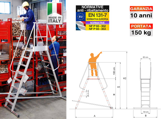 Scala a ponte professionale