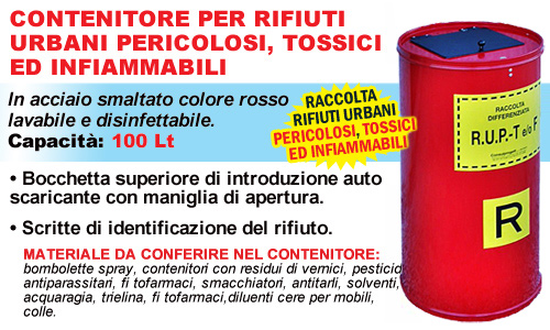 Contenitore rifiuti urbani pericolosi