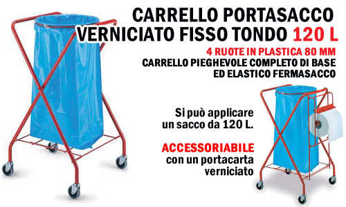 Carrello portasacco tondo