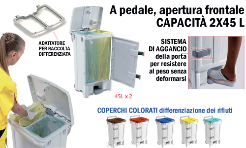Pattumiera porta frontale