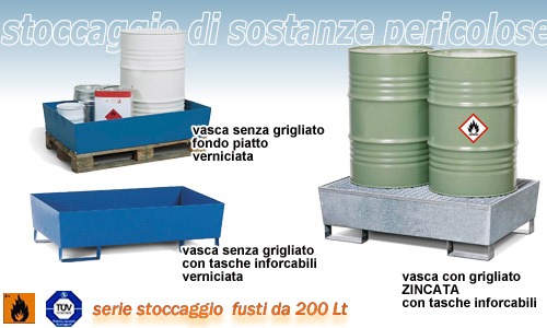 vasca stoccaggio fusti