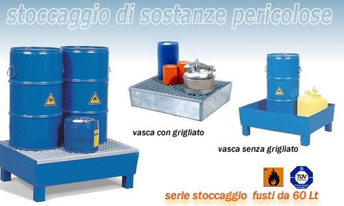 vasca stoccaggio singolo fusto