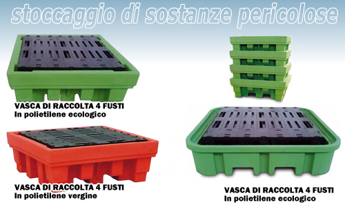Vasca raccolta 4 fusti