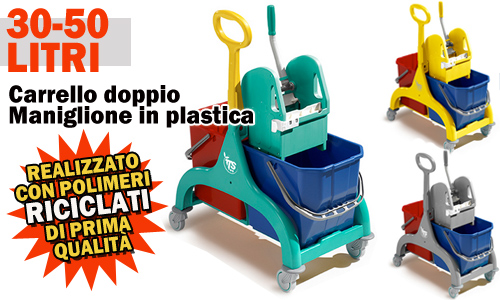 Carrello  strizzatore doppio con maniglione