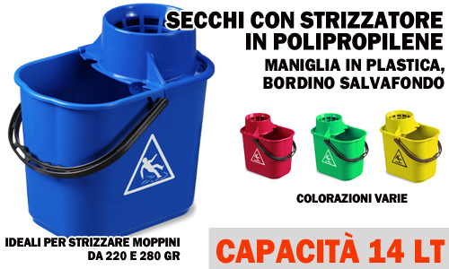 Secchi in polipropilene 14 lt