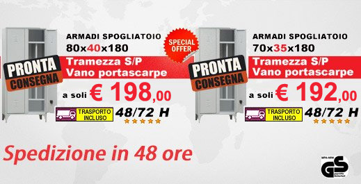 Offerta armadietti spogliatoio